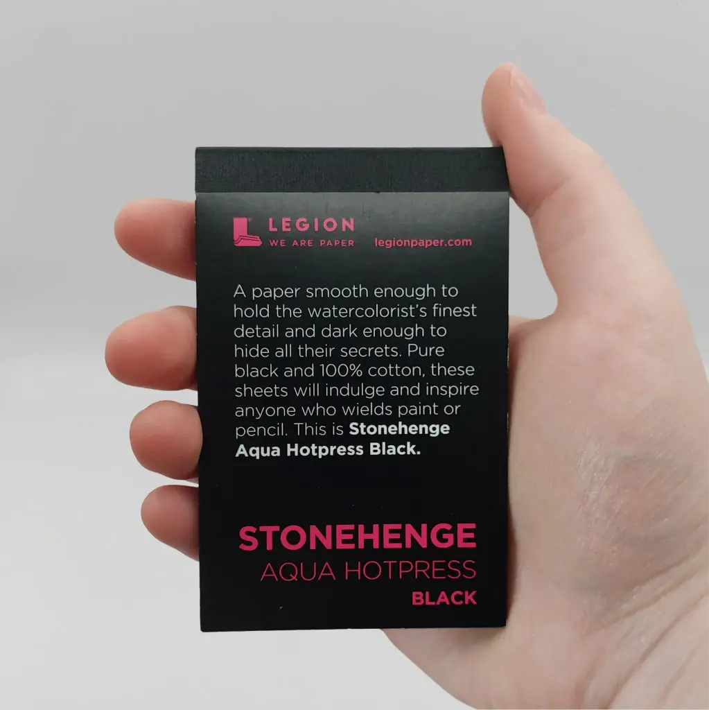 Papier aquarelle noir pressé à chaud Stonehenge