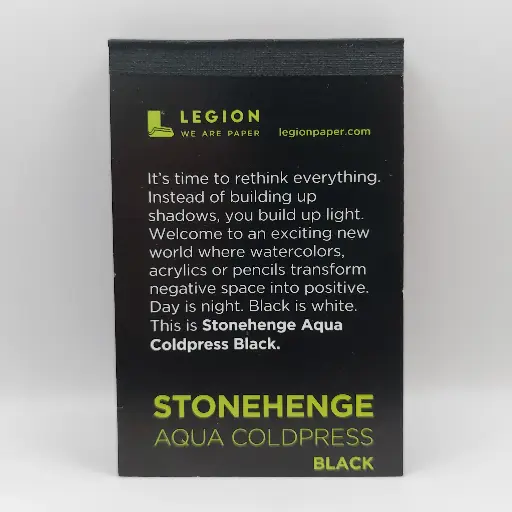 Papier aquarelle noir pressé à froid Stonehenge