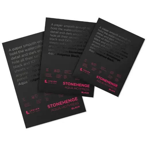 Papier aquarelle noir pressé à chaud Stonehenge