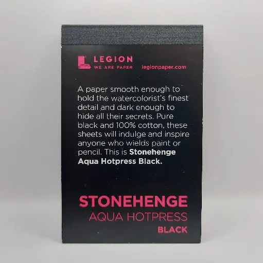 Papier aquarelle noir pressé à chaud Stonehenge
